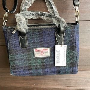 Harris Tweed plaid handbag